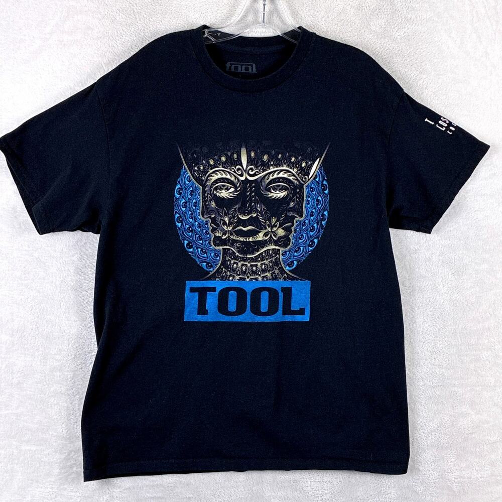 Tool Tshirt Mens L Black Blue Rosetta Alt Heavy Metal LA SoCal Rock Band Tee